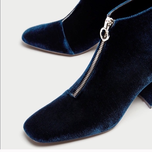 Chunky High Heel Ankle Boots with Zip. - Picture 3 of 8